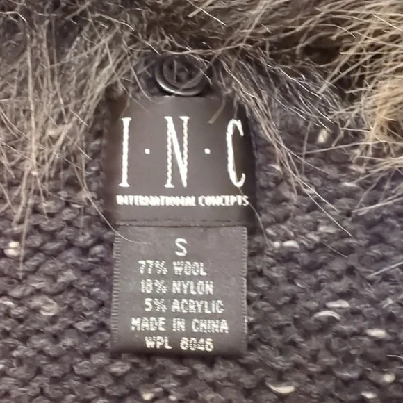 Faux fur INC cardigan - Picture 3 of 4